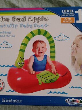 BNIB Swim School The Bad Apple Novelty Baby Boat Level 1 (6-18 mo.)